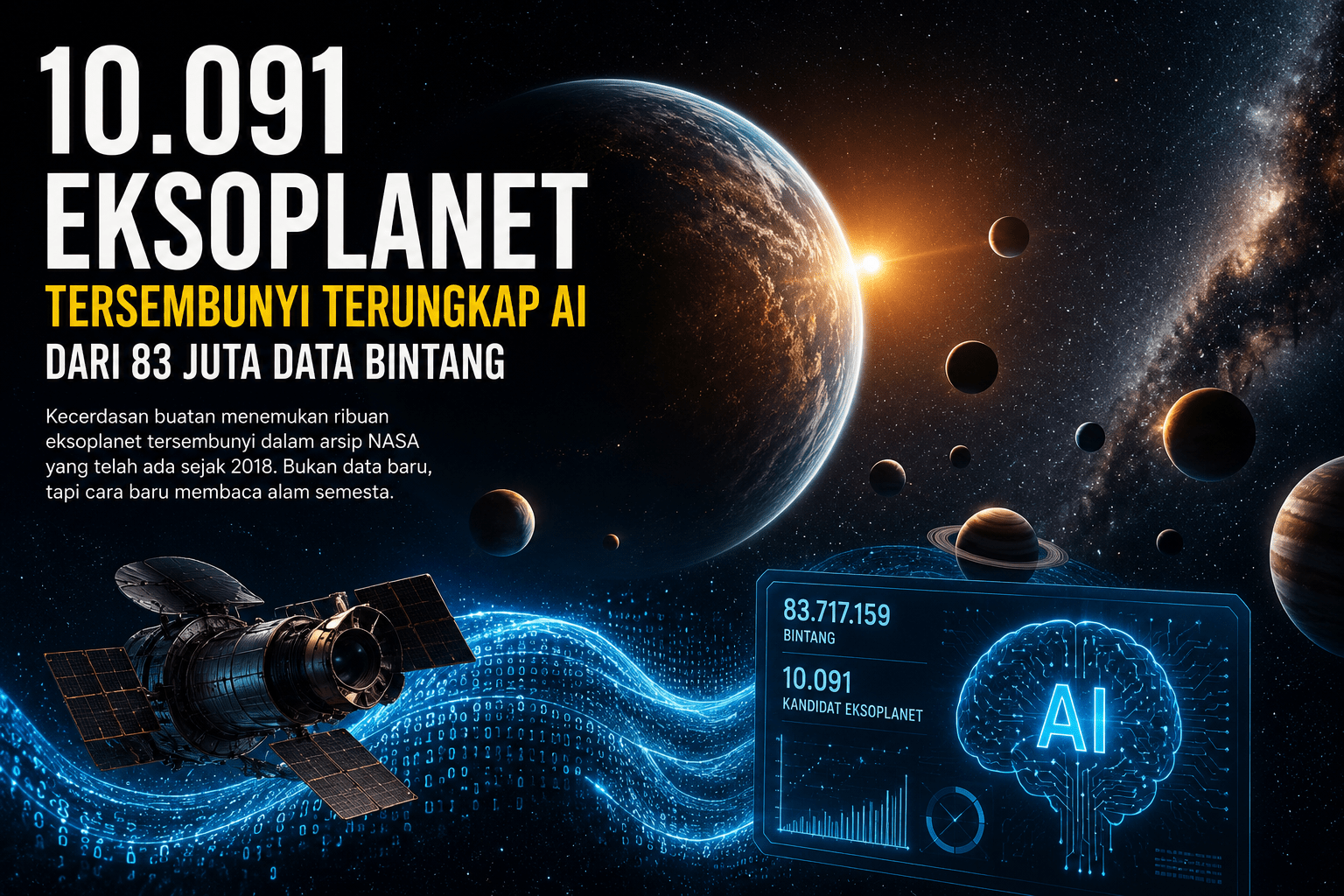 10091 Eksoplanet Tersembunyi Terungkap AI dari 83 Juta Data Bintang 2026