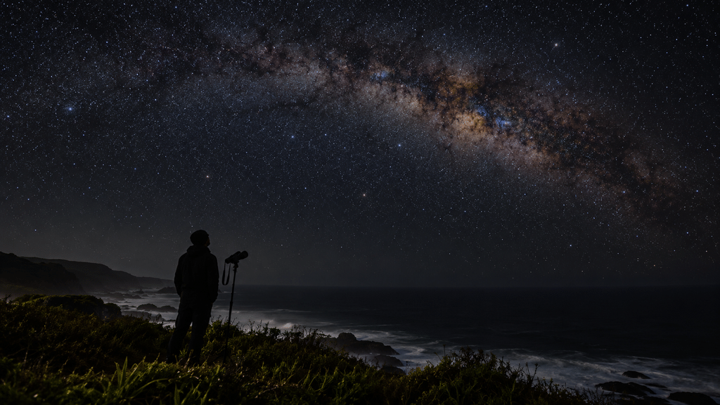 Panorama langit malam gelap gulita tanpa polusi cahaya bulan menunjukkan fase Bulan Baru yang optimal untuk pengamatan meteor.